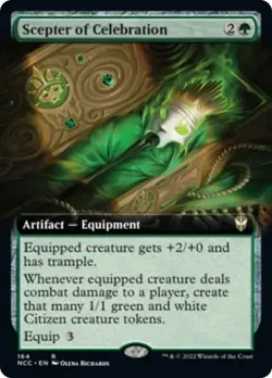 Scepter of Celebration (Extended Art) Streets of New Capenna Commander NM - Image 1