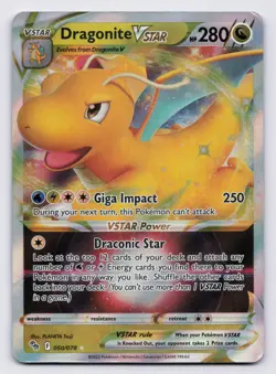 Dragonite VSTAR Holofoil Ultra Rare Pokemon GO 050/078 MP - Image 1