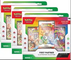Pokemon TCG First Partner Illustration Collection Series 1 Boxes - Sealed x3 - Image 1