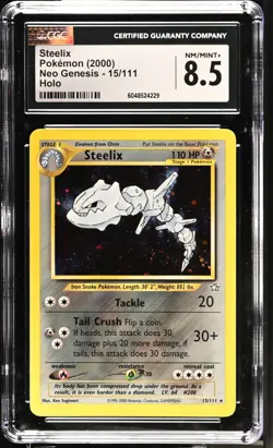 Pokemon Neo Genesis STEELIX Holo CGC 8.5 (4229) Graded Power - Image 1