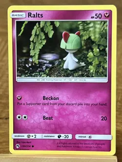 Pokemon TCG Ralts 139/214 Lost Thunder Common - Image 1
