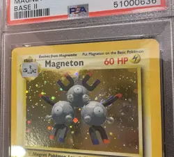 2000 POKEMON BASE SET 2 #9 MAGNETON-HOLO PSA 8 NM-MT - Image 4