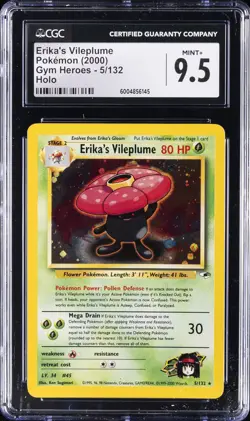 2000 POKEMON GYM HEROES - HOLO #5/132 ERIKA'S VILEPLUME CGC 9.5 - Image 1