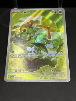 Pokemon TCG - Caterpie 172/165 Sv: Scarlet & Violet 151 Holo Illustration Rare - Image 2