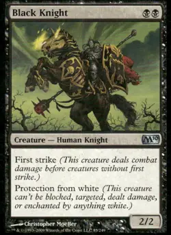 Black Knight M10 MTG Magic the Gathering card - Image 1