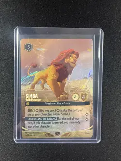 Disney Lorcana Simba Pride Protector Foil Card DLC Challenge Promo Prize Top 64 - Image 1