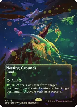 MTG - Nesting Grounds - Galaxy Foil - Borderless - EOE - Magic the Gathering - Image 1