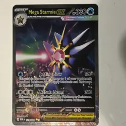 Pokemon Mega Starmie EX 118/088 Rare POR EN Stage 1 Water Card English - Image 1