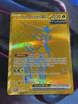 Pokemon Prismatic Evolutions #176/131 Iron Leaves ex Hyper Rare Holo - Image 1