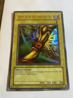 Right Leg of the Forbidden One - LOB-120 - Ultra Rare - Unlimited Yugioh - Image 1