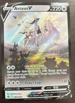 Pokemon Arceus V SWSH204 2022 Figure Collection Black Star Promo NM - Image 1