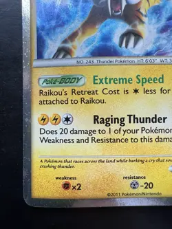 Pokemon Raikou (Shiny) SL9 Call of Legends Holo (HP) - Image 4