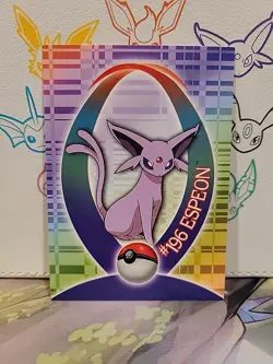 Pokemon Topps Espeon Sticker 6 of 37 NM - Image 1