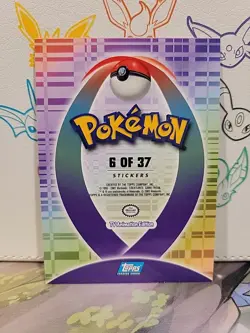 Pokemon Topps Espeon Sticker 6 of 37 NM - Image 2