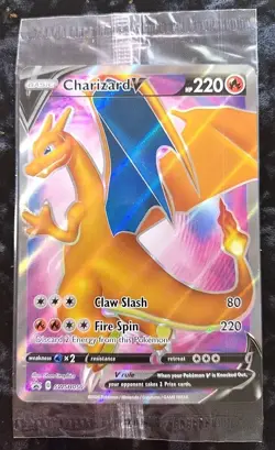 PROMO CHARIZARD V swsh050 HOLO Foil Rare 'CHAMPIONS PATH' {Factory Sealed} MINT - Image 1