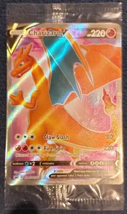 PROMO CHARIZARD V swsh050 HOLO Foil Rare 'CHAMPIONS PATH' {Factory Sealed} MINT - Image 3