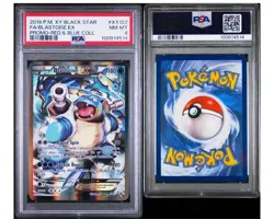 2016 POKEMON BLACK STAR PROMO RED & BLUE COLLECTION XY122 BLASTOISE EX PSA 8 - Image 3