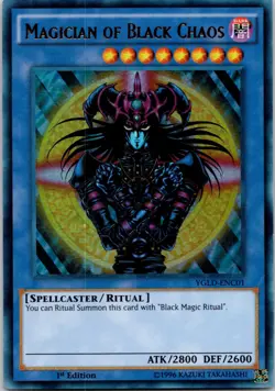 Magician of Black Chaos YGLD-ENC01 1st Edition Ultra Rare MP - Image 1