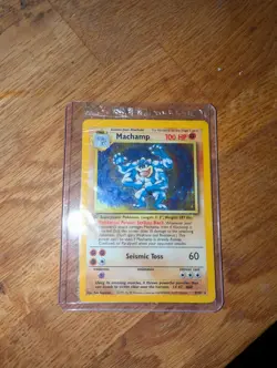 Pokemon TCG Machamp Holo 1st Edition Base Set Rare Card 8/102 Sealed - Image 1