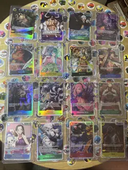 One Piece TCG 16 cards total Secret Rares! Multiple Sets! CCG Holo Artworks NM! - Image 1