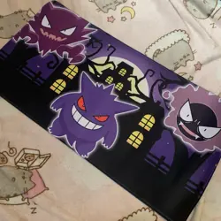 Gengar Gastly Haunter Rubber Playmat Play Mat Tcg Trading card Game Pokemon - Image 1