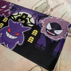 Gengar Gastly Haunter Rubber Playmat Play Mat Tcg Trading card Game Pokemon - Image 3