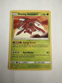 Pokemon TCG Shining Genesect Card Shining Legends 9/73 NM - Image 1