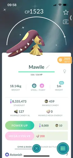 Pokemon Go Shiny Mawlie ( XXL) - Image 1