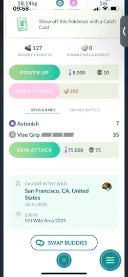 Pokemon Go Shiny Mawlie ( XXL) - Image 2