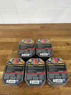 x5 Pokemon - Mega Charizard X ex Tins - new @ sealed ! - Image 3