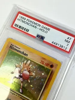 Hitmonchan 7/102 (PSA 7) Holo Rare [Base Set] Unlimited Pokemon TCG - Image 3