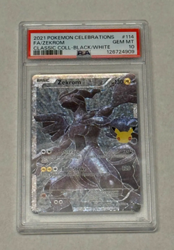 2021 POKEMON CELEBRATIONS CLASSIC COLL #114 FULL ART/ZEKROM PSA 10 - Image 1
