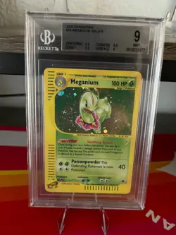 Pokemon TCG 2002 Expedition Meganium Rare #18/165 BGS 9 MINT - Image 1
