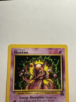 Mewtwo 2000 Pokemon Black Star Movie Promo Stamped #14 - MP - Image 3