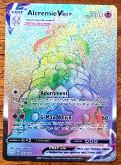 Pokemon TCG Alcremie VMAX Shining Fates 073/072 Holo Secret Rare-NM - Image 1