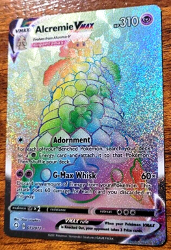 Pokemon TCG Alcremie VMAX Shining Fates 073/072 Holo Secret Rare-NM - Image 3