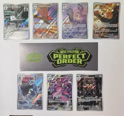 Pokemon TCG Mega Evolution Perfect Order ME03 Shiny Illustration Rare Lot (7) NM - Image 1