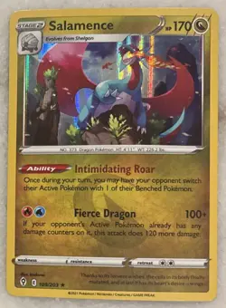 Pokemon TCG - SALAMENCE - #109/203 - Darkness Ablaze - Holo Rare | English - Image 2