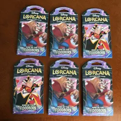 Disney Lorcana Chapter 2 Rise of the Floodborn Sealed Blister Booster 6 Packs - Image 1