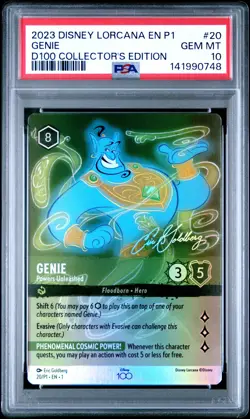 2023 DISNEY LORCANA EN P1-PROMO #20 GENIE - POWERS UNLEASHED PSA 10 - Image 1