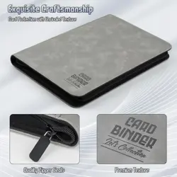 9-Pocket Zip Card Binder – 540 Double-Sided PU Album for MTG, TCG, Sports - Image 2