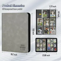 9-Pocket Zip Card Binder – 540 Double-Sided PU Album for MTG, TCG, Sports - Image 3