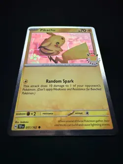 Pikachu 051/162 Pokemon Day Promo Cosmos Holo Promo Card NM 2024 Pokemon - Image 3