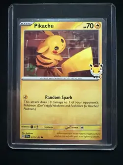 Pikachu 051/162 Pokemon Day Promo Cosmos Holo Promo Card NM 2024 Pokemon - Image 5