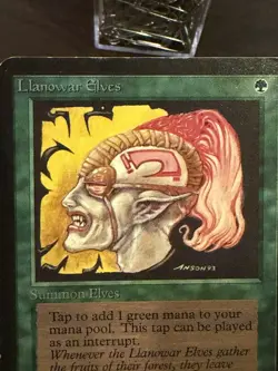 Llanowar Elves Alpha MTG Magic the Gathering Card Raw LP Never Played - Image 2