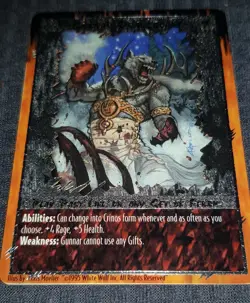 Rage Collectible Card Game - Rare Card - White Wolf - Gunnar Draugrbane - Image 1