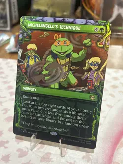 Michelangelo’s Technique -239 MTG: Teenage Mutant Ninja Turtles Borderless Foil - Image 2