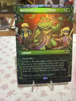 Michelangelo’s Technique -239 MTG: Teenage Mutant Ninja Turtles Borderless Foil - Image 3