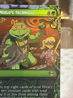 Michelangelo’s Technique -239 MTG: Teenage Mutant Ninja Turtles Borderless Foil - Image 5