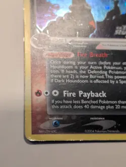 Dark Houndoom - 37/109 - Pokemon Ex Team Rocket Returns Reverse Holo Damaged - Image 2
